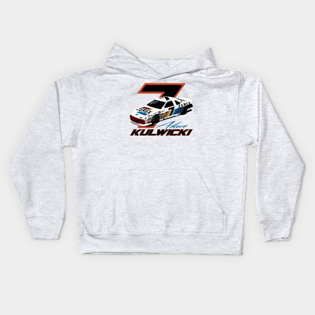 Alan Kulwicki 1990 Kids Hoodie by Erianna Bee